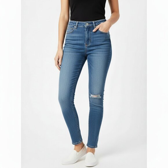 *GAP Blue Distressed Slim Jeans β Size 26 Petite - Picture 1 of 8